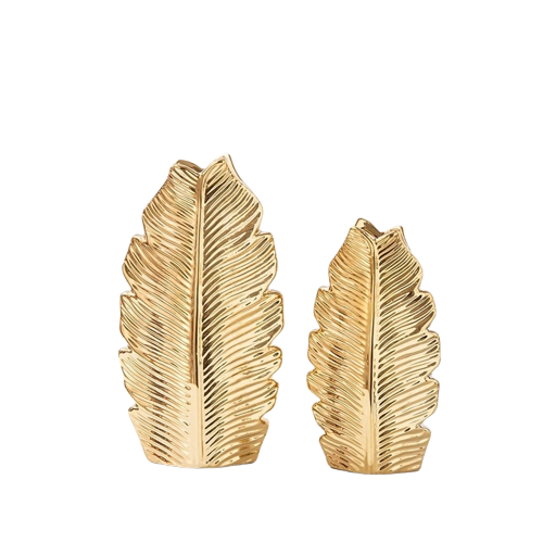 Elegant ceramic vases inspired by nature, featuring intricate leaf designs. Perfect for adding a touch of sophistication.