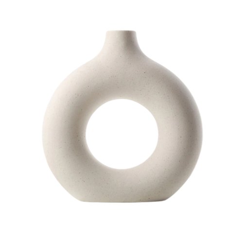 Berniece Ceramic Vase in soft blue with a classic silhouette and delicate pattern, ideal for enhancing home decor.