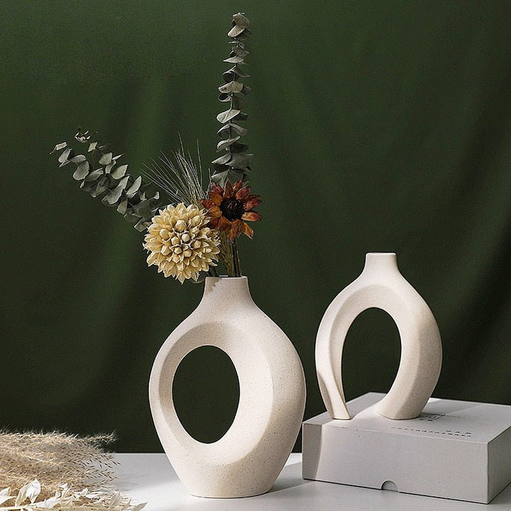 Gaylord Oblong Vase, featuring a sleek, elongated design. Ideal for showcasing flowers or as sophisticated home decor accent.