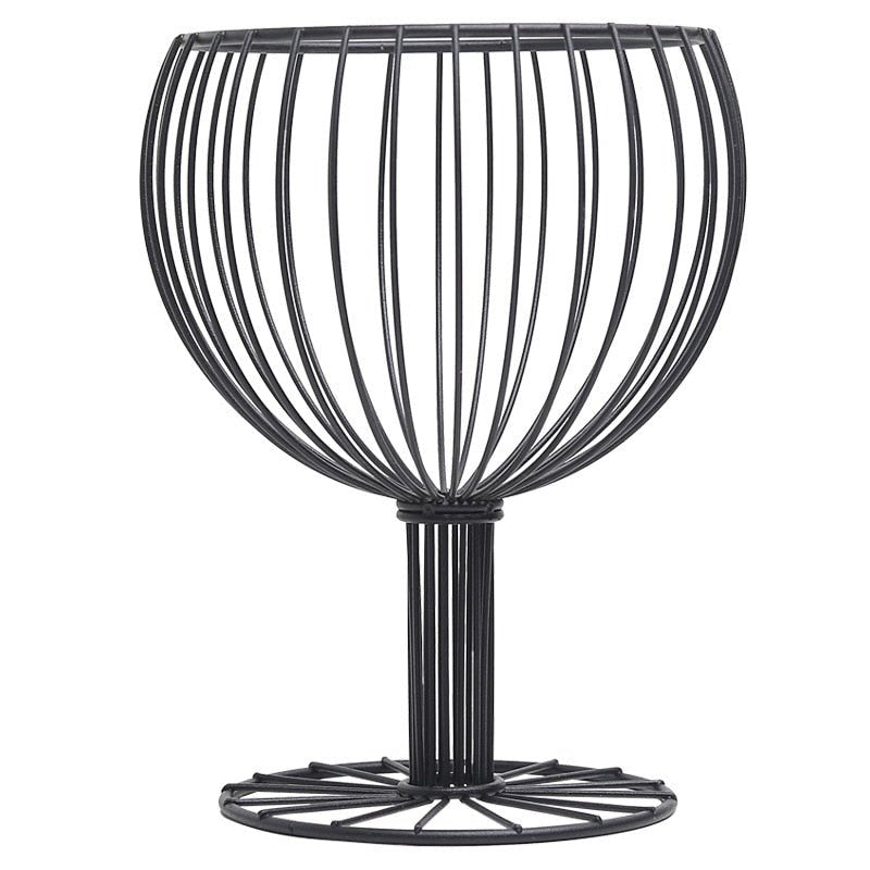 Elegant glass basket with a modern design, perfect for holding fruits, decorative items, or enhancing your home decor style.