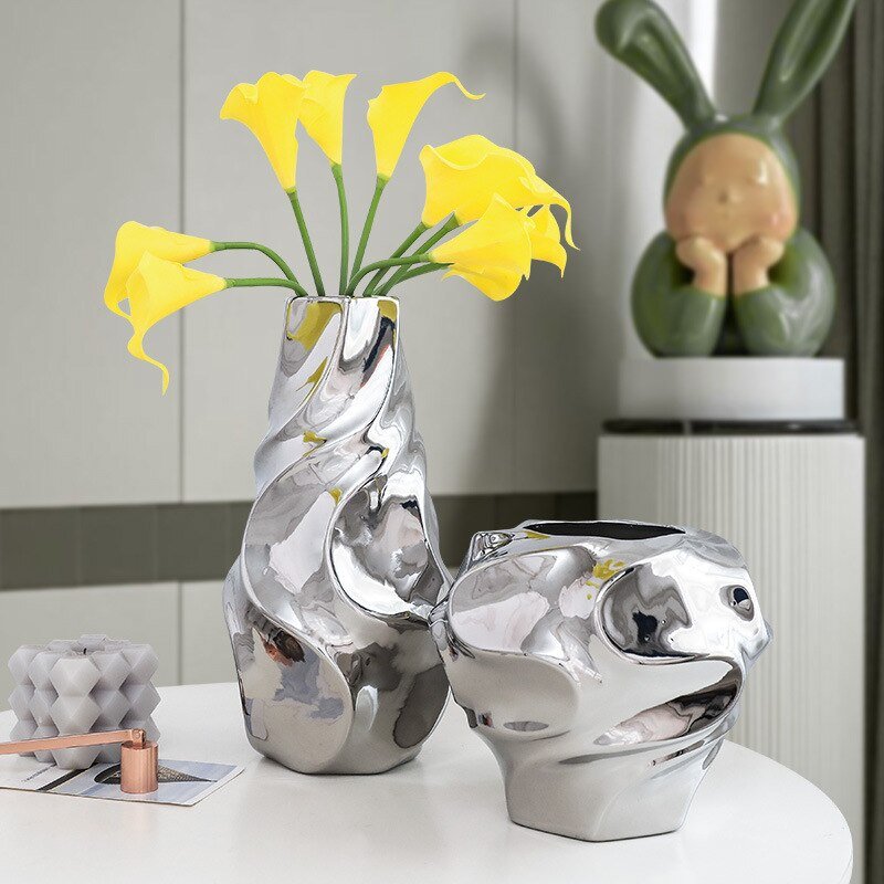 Mwajuma Silver Vases - Réunisstore