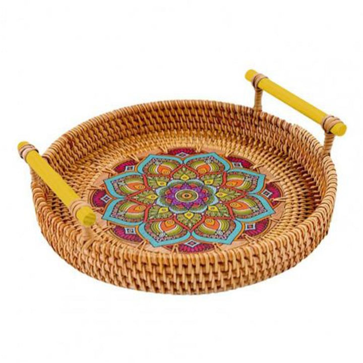 Quintius Handwoven Tray, durable and stylish, perfect for serving, organizing, or adding rustic charm to your home decor.