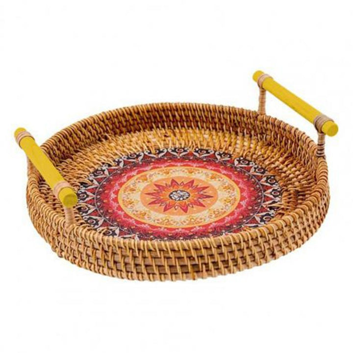 Quintius Handwoven Tray, durable and stylish, perfect for serving, organizing, or adding rustic charm to your home decor.