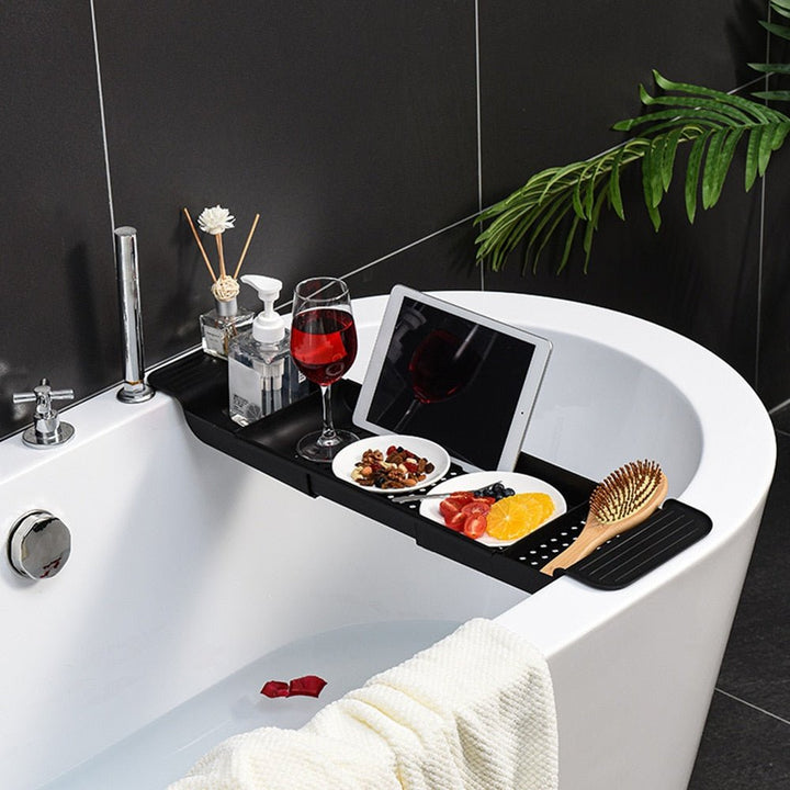 Sipho Bath Caddy, adjustable and sturdy, perfect for holding bath essentials and providing a luxurious, relaxing bath.