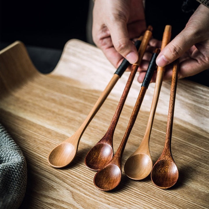 Voestaa'e Wood Utensils, eco-friendly and durable, perfect for cooking, serving, and adding rustic charm to your kitchen.